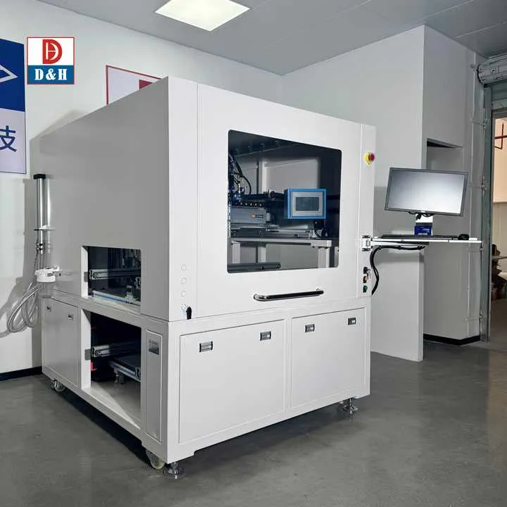 Sistema de distribuição de cola robótico Dispensador de resina epoxi compacto para PCB com câmara fechada 0